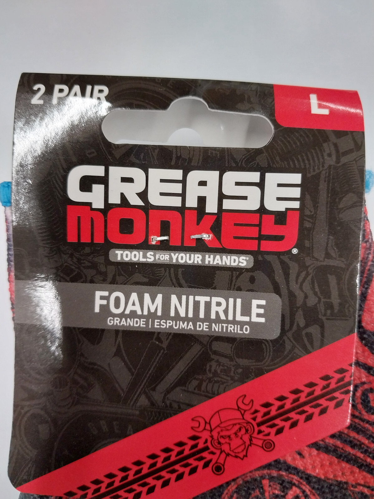 Grease Monkey Large Foam Nitrile 2-Pack Gloves