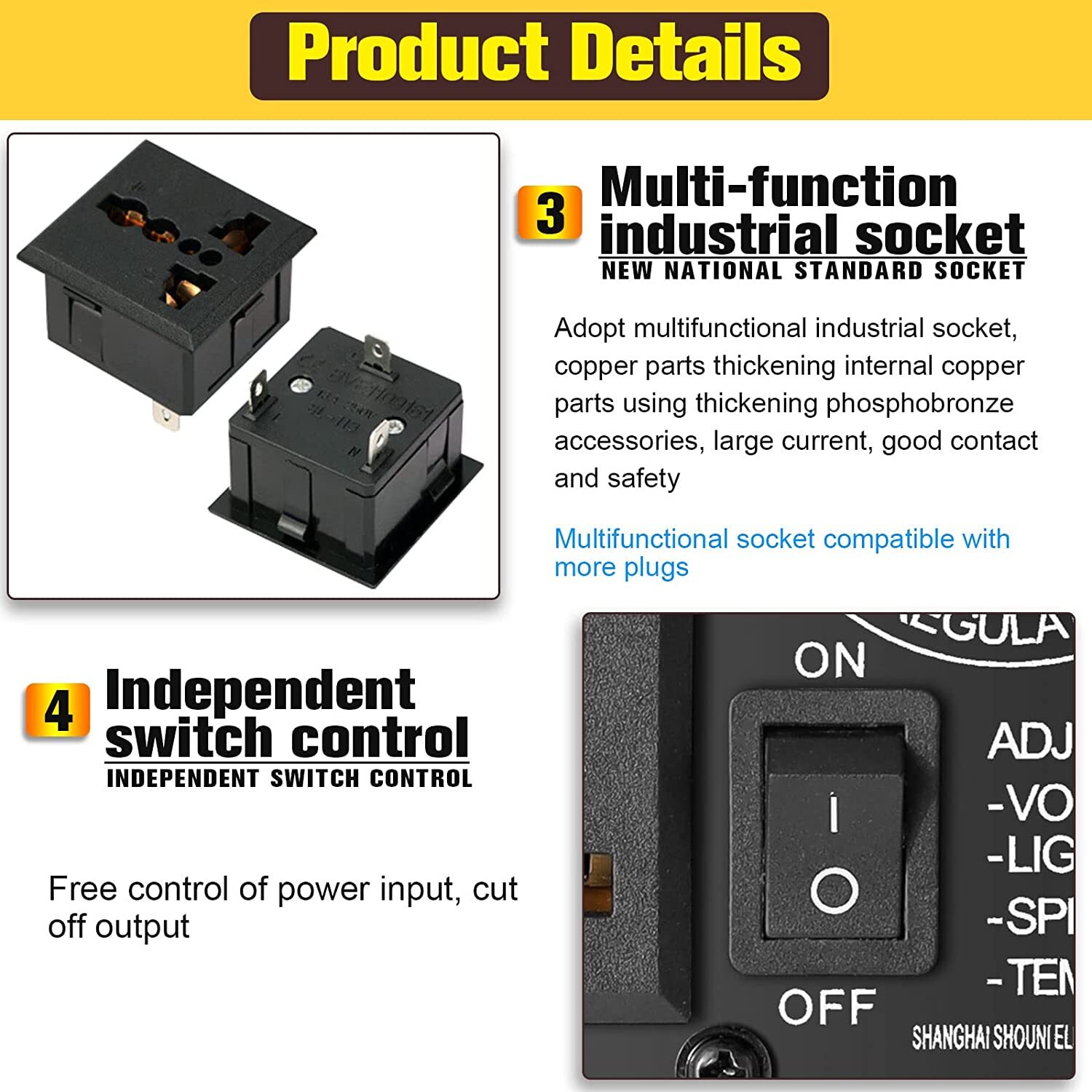 Electric Motor Variable Speed Controller – 120V~220V 15A 4000W AC Motor Speed US