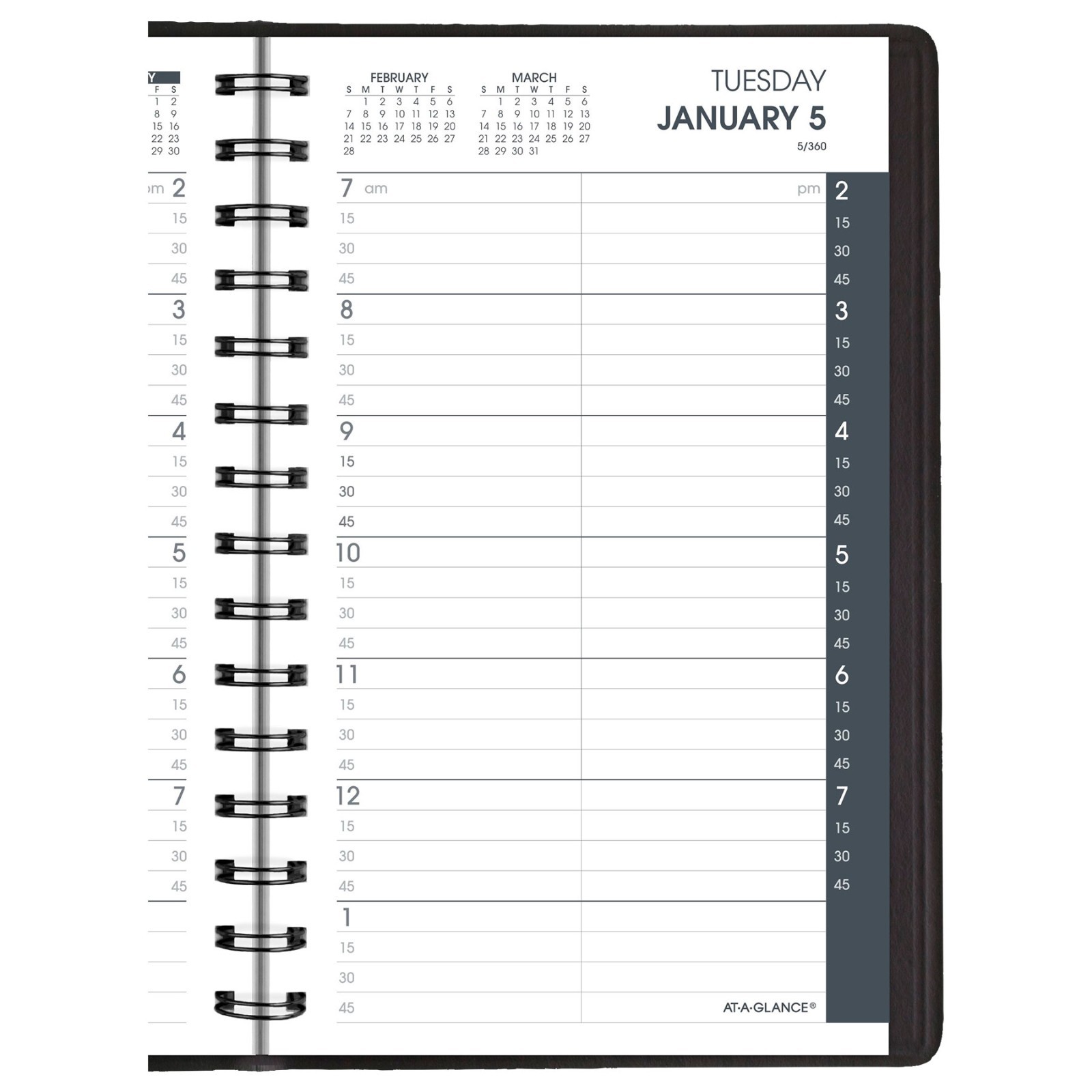 2026 At-A-Glance 70-800-05 Daily Appointment Book, 5 x 8″