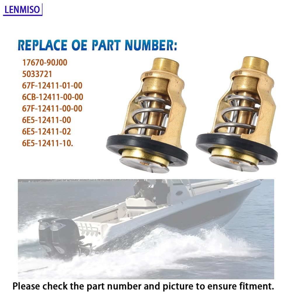 LENMISO 60°C 140F Thermostat Compatible with Suzuki Outboard DF200 DF225 DF25…