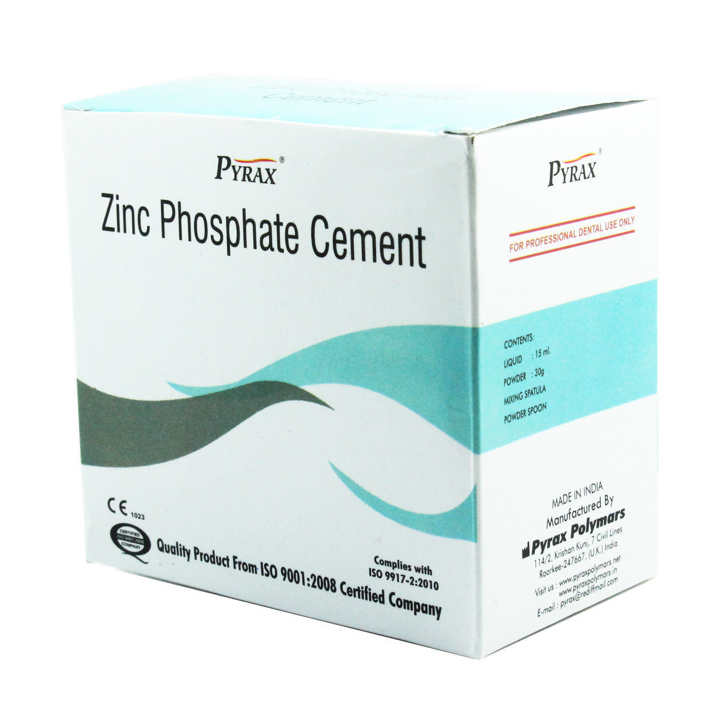 10 X PYRAX ZINC PHOSPHATE CEMENT PERMANENT TOOTH FILLING FIXATION KIT
