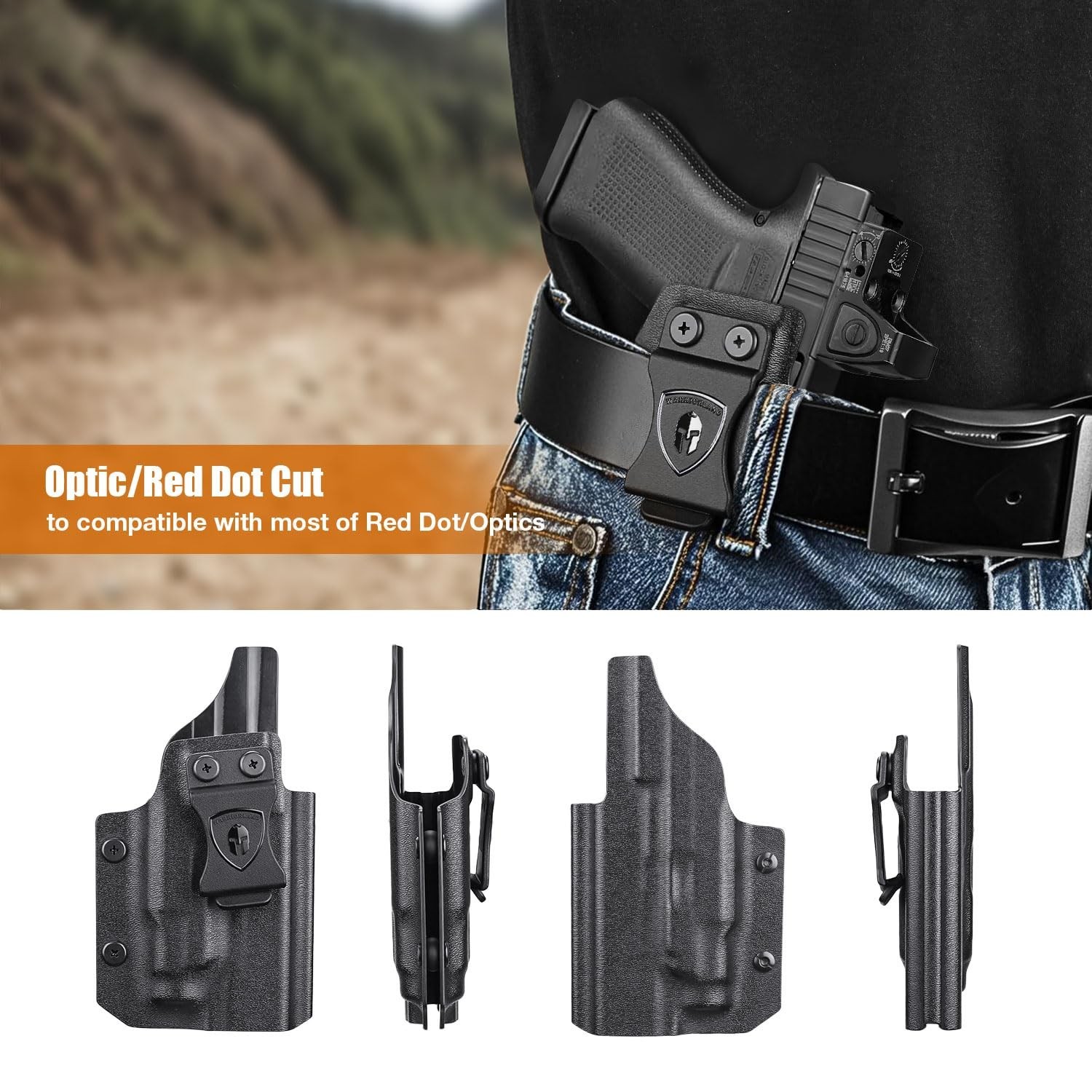 WARRIORLAND IWB/OWB Kydex Holster for Glock 43X MOS / 48 MOS / 43X Rail / 48 …