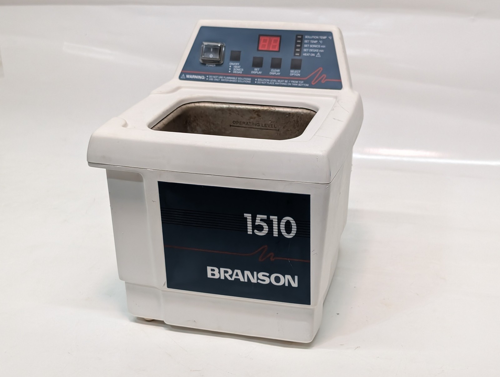 Branson 1510R-DTH Bransonic ultrasonic cleaner heated digital benchtop