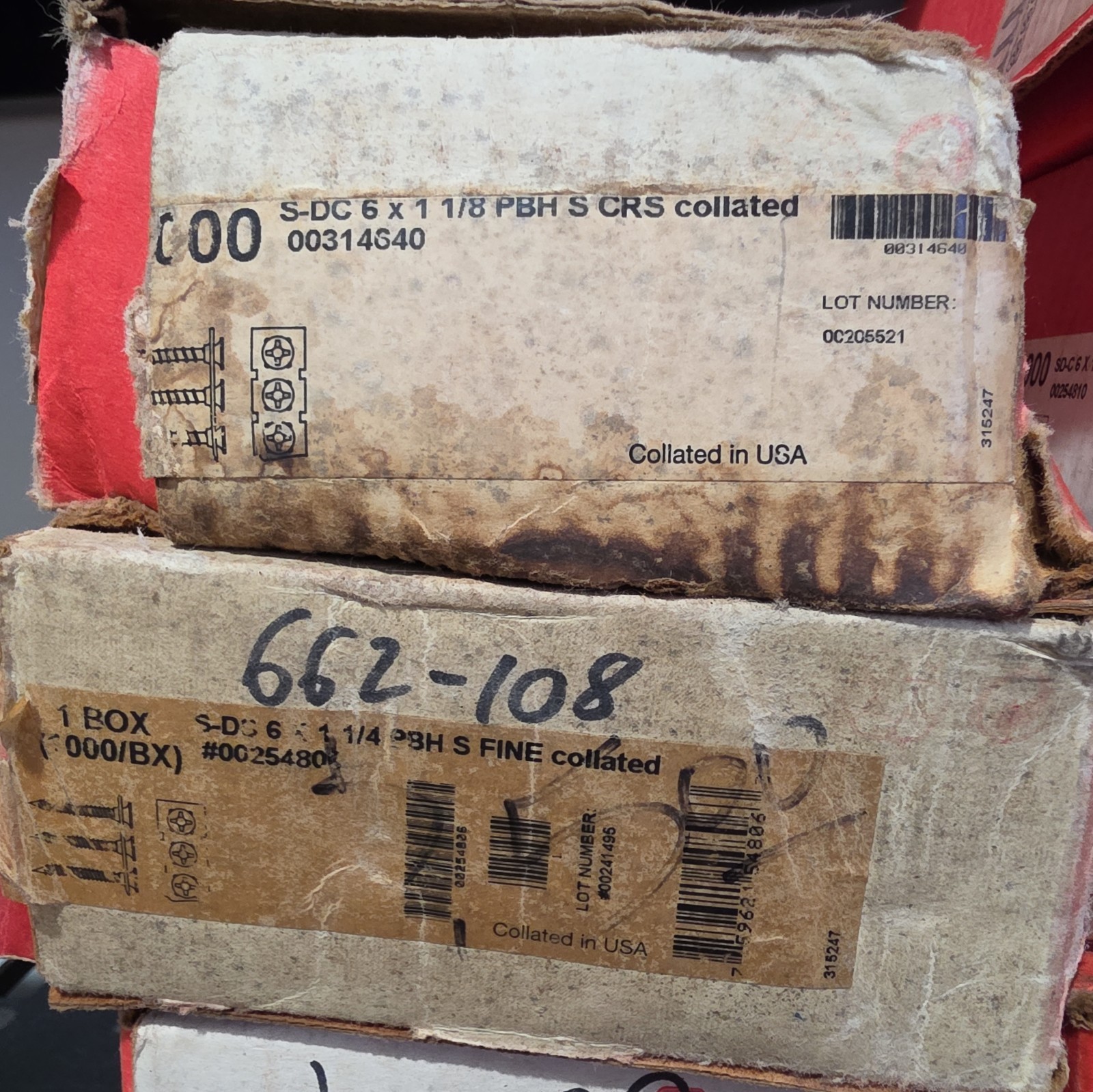 Hilti Collated Drywall Screws Lot of 9 Boxes 1-5/8″ 1-1/4″ 1-1/8″ Mixed NEW