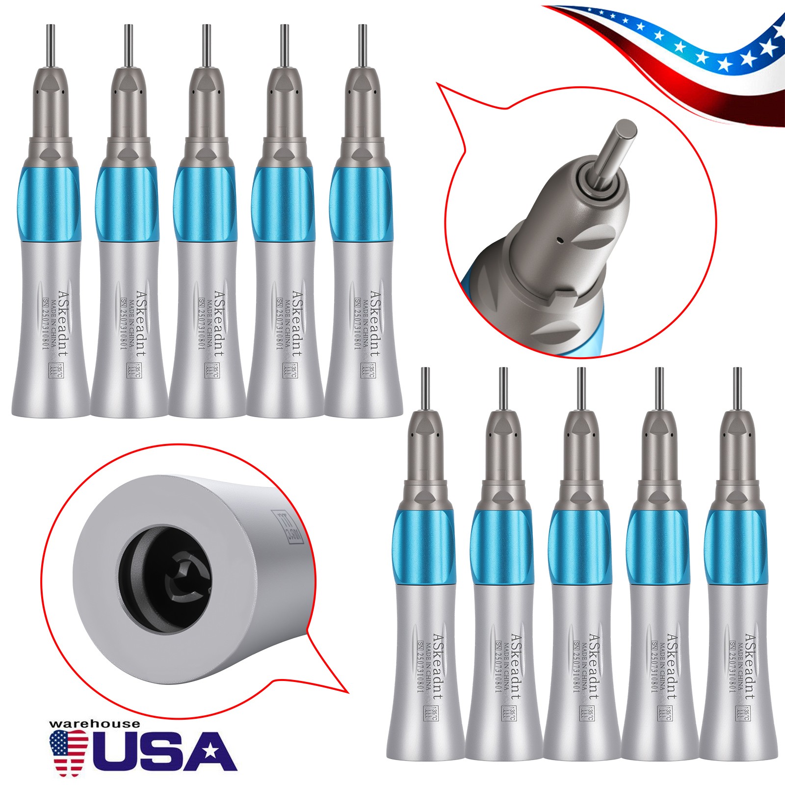 10* Yabangbang Dental Fast High Speed Handpiece Turbine 4 Hole Fit NSK Pana Max