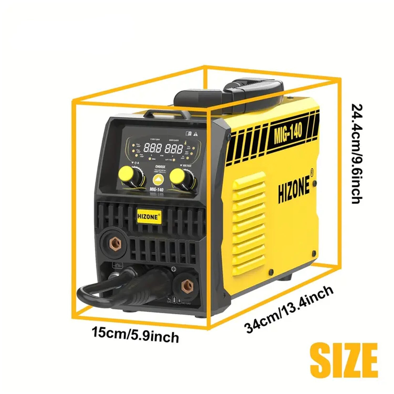 HIZONE 6 in 1 MIG Welder 120V/240V Dual-voltage IGBT Inverter Welding Machine