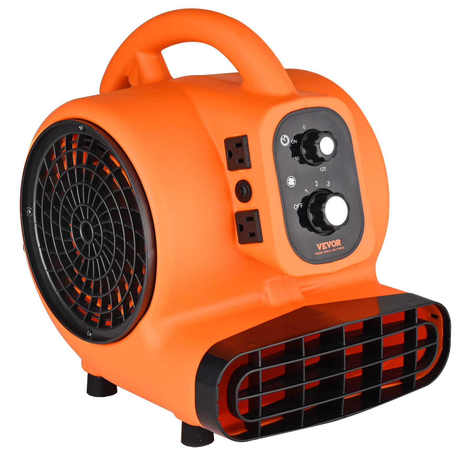 VEVOR 1000 CFM 3-Speed 1/4 HP Adjustable Air Mover Carpet Dryer Blower Floor Fan