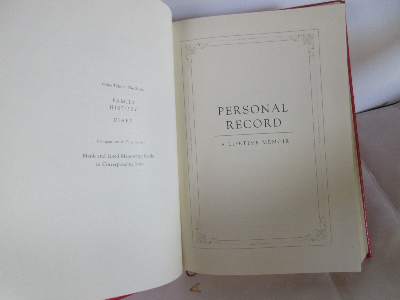 Personal Record: A Lifetime Memoir 8″ Leather Journal Graphic Image