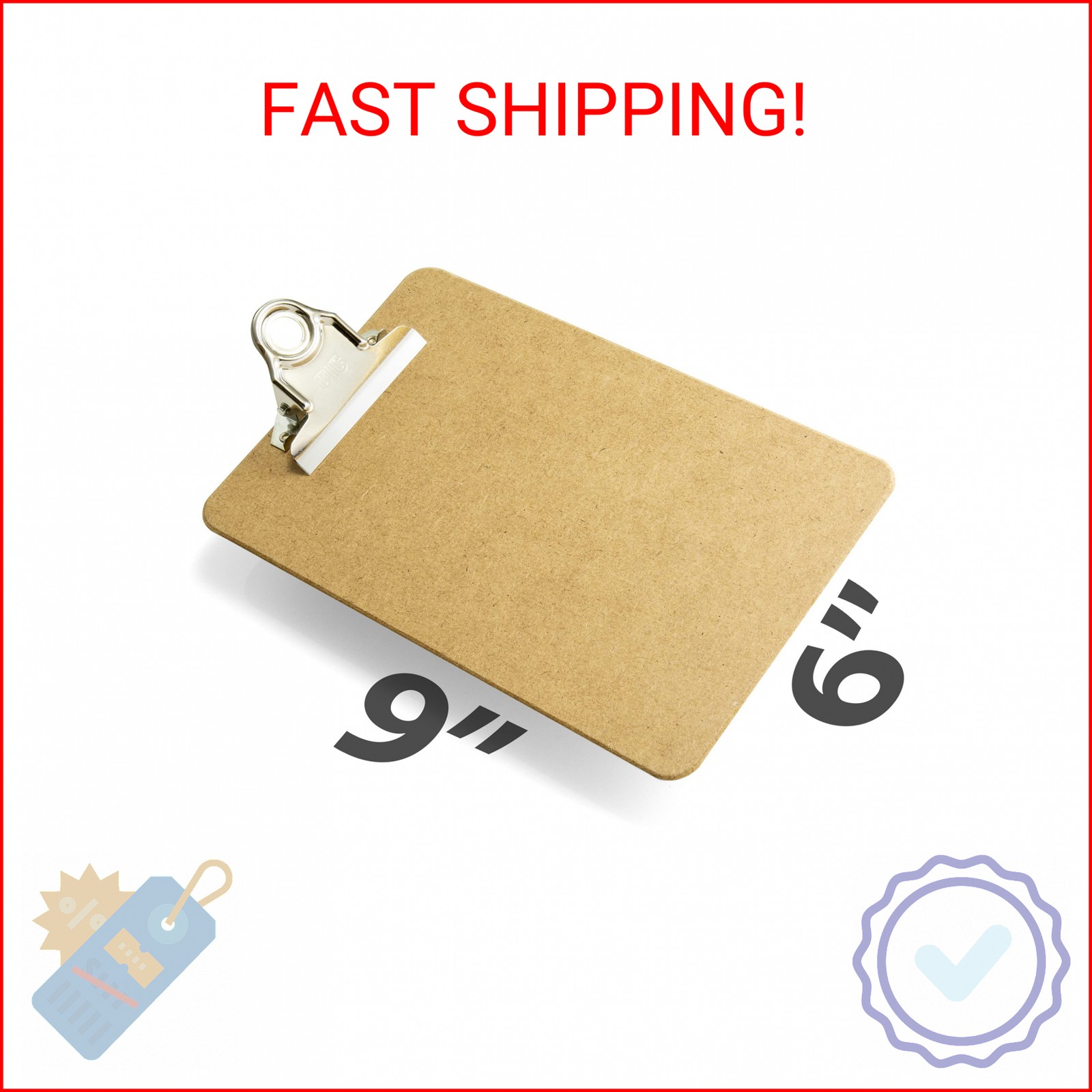 Officemate Recycled Wood Clipboard, 3 Inch Clip, 1 Pack Clipboard, Memo Size (6