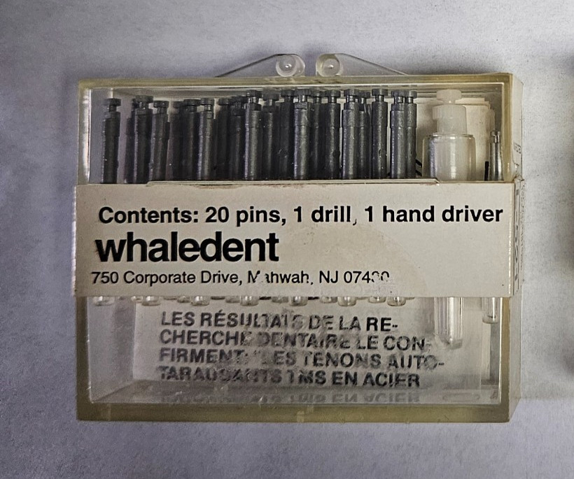 Coltene Whaledent L-521 TMS Self-Threading Pins Minim Single Shear Kit 20/Pk