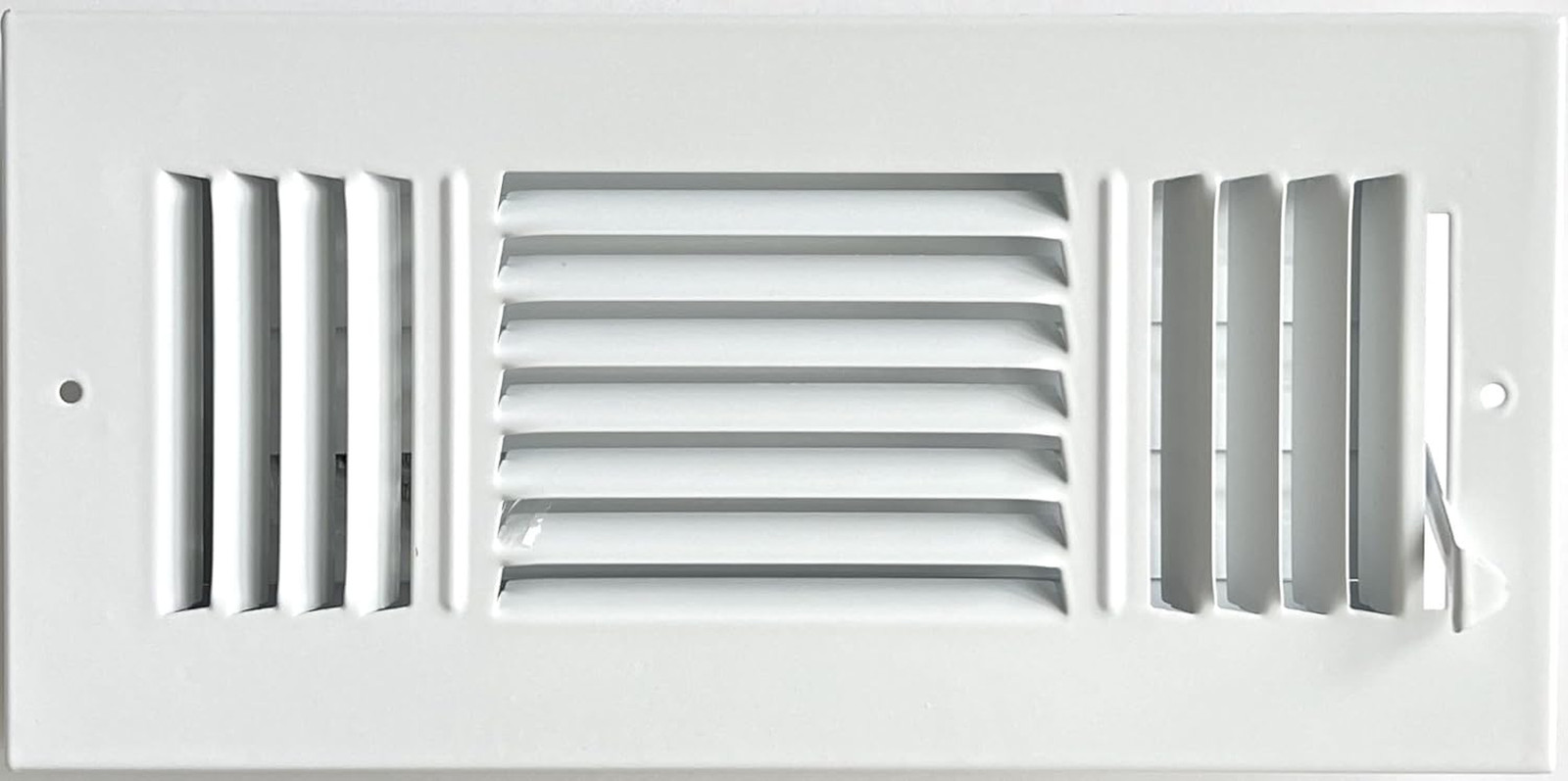 10″X 4″ (Duct Opening Size) 3-Way Stamped Face Steel Ceiling/Sidewall Air Supply