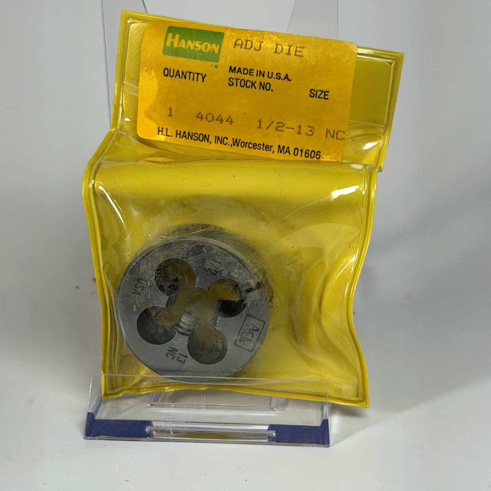 Ace Hansen 1/2″-13 NC Adjustable Die 1-1/2″ OD – NOS Military Surplus 4044