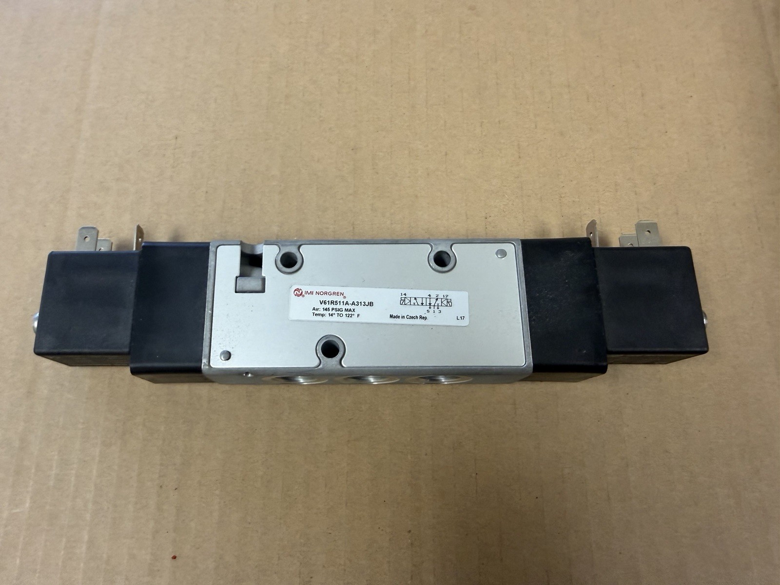 V61R511A-A313JB Norgren Solenoid Valve 1/4″npt 24VDC Coil (NO CONNECTORS)