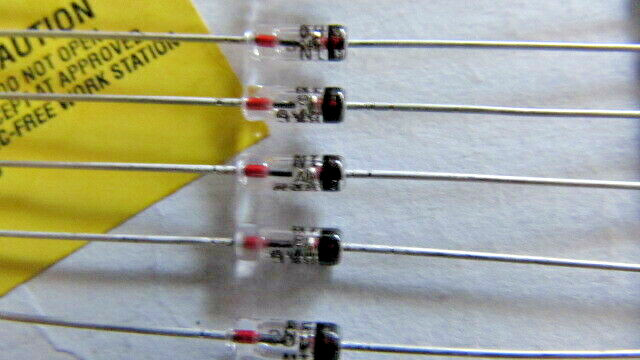 1N695 BKC Intl Gold Bonded Germanium Glass Diodes 20V 500mA (5pcs) Ships NOW USA