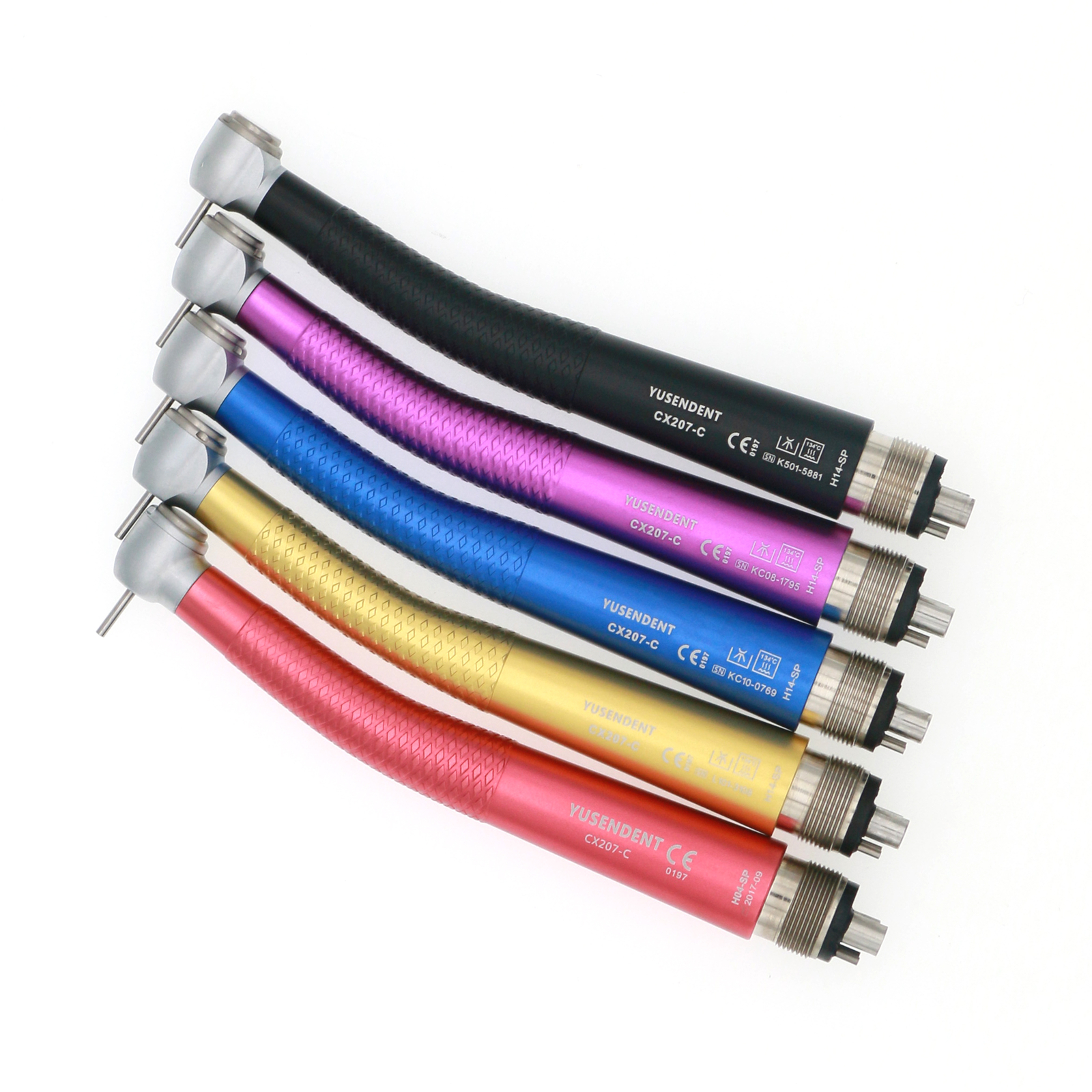 US COXO Dental High Speed Air Turbine Handpiece 4Holes Colorful CX207-C Standard