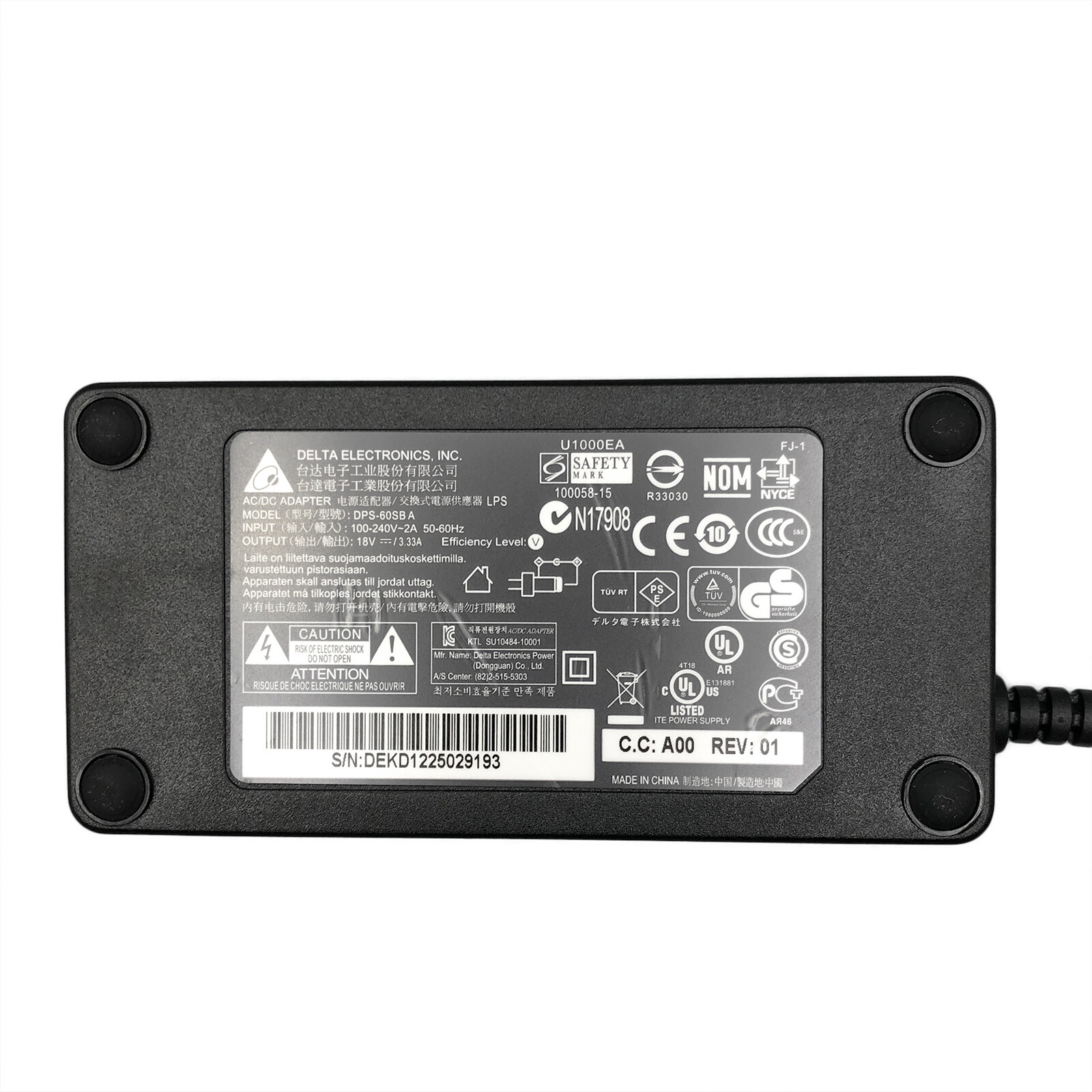 Original Delta AC Power Adapter for Brady BMP71 Thermal Transfer Label Printer