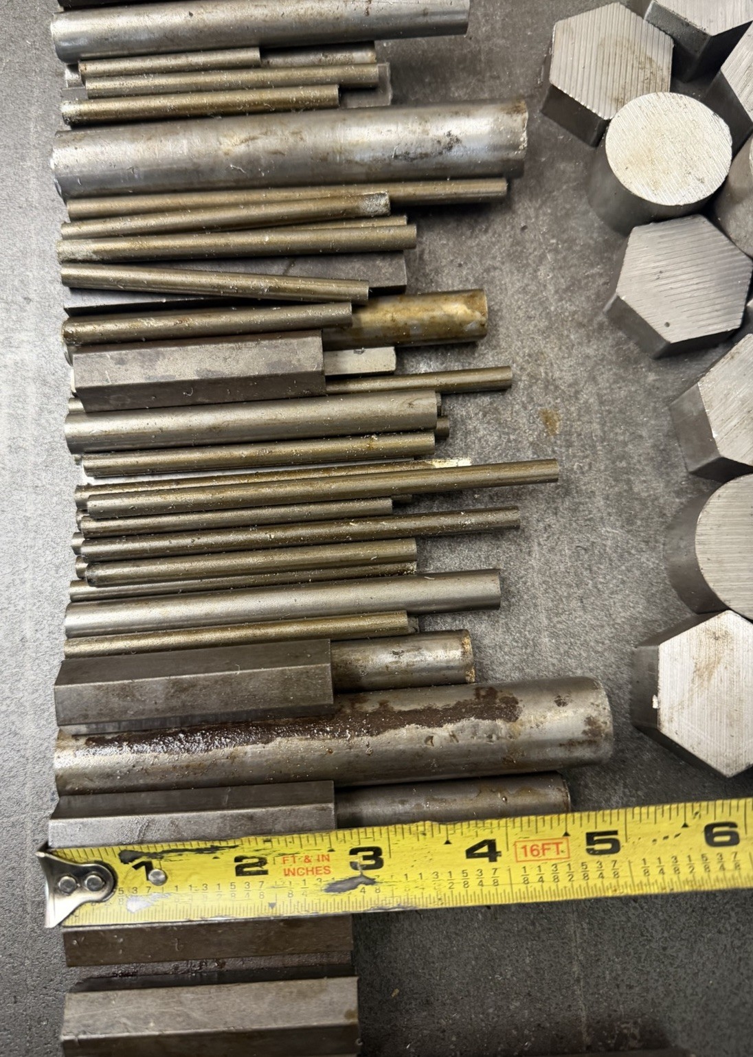 12L14 Steel Short Bar Lot – Round,Hex,Square – 102 PCS – 26.45 LBS – CNC Machine