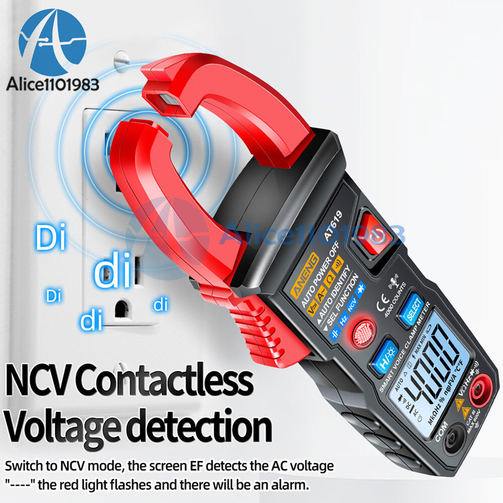 ANENG AT619 Digital Voice Broadcast Multimeter Professional AC DC Clamp Meter