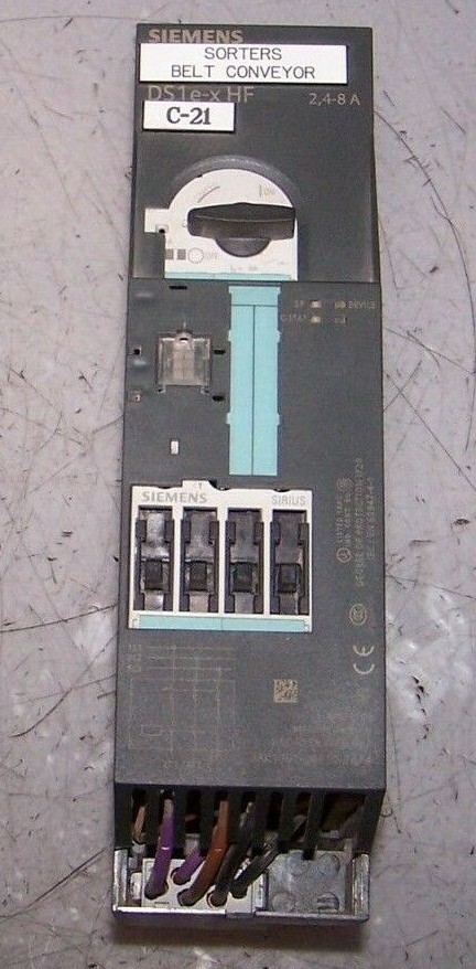 SIEMENS DS1E-X HF COMPACT MOTOR STARTER 2.4-8 AMP 3RV1321-1HH10