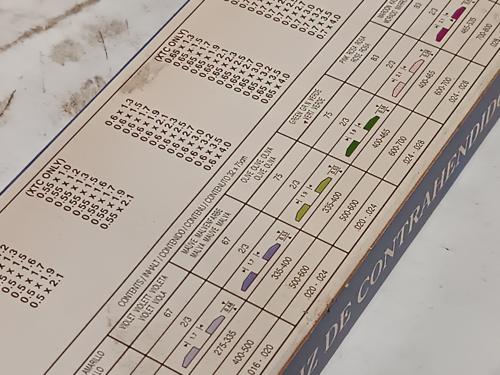 Shreiner Creasing Matrix #50 – O/C White, 0.43mm Chnl Depth x 1.3mm Chnl Width