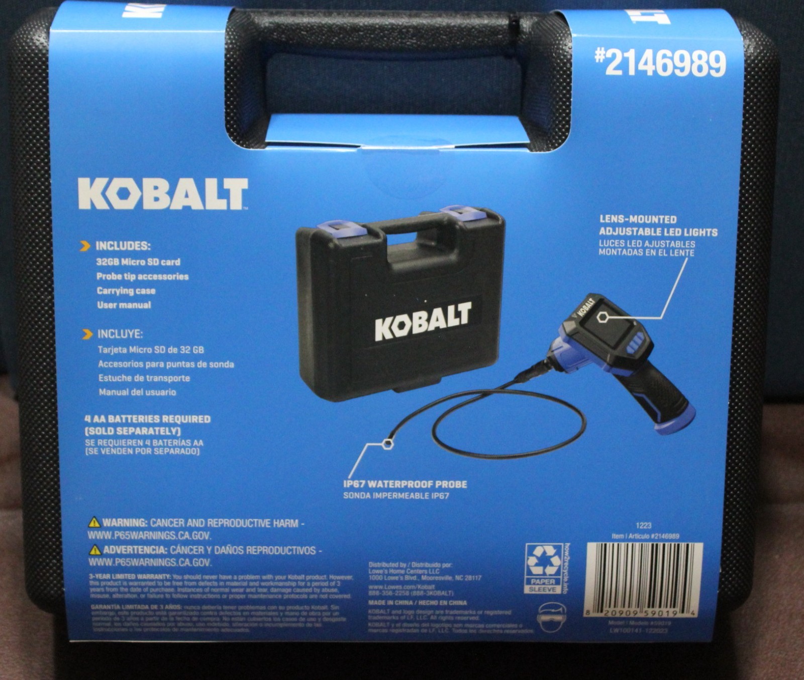 Kobalt Led Inspection Camera & Case with Memory Card (2146989)