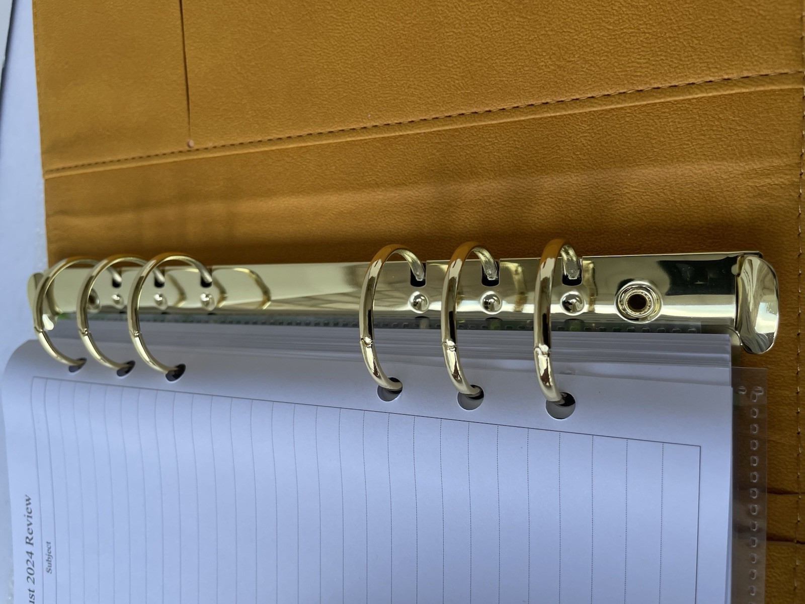Erin Condren ~ Yellow Faux Leather Planner Binder 6-Ring – 1.25″ ~Snap ~ Perfect