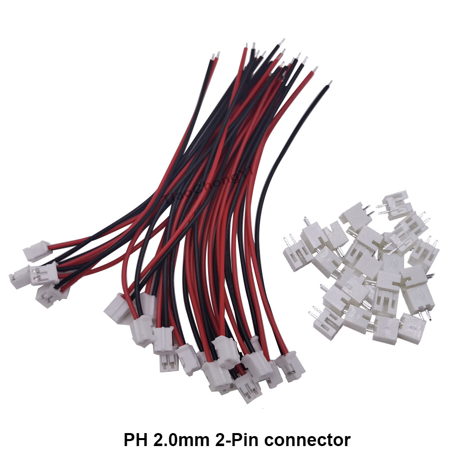 2.0mm PH2.0mm Pitch 2-pin Male Female mini Jack Wire Cable Connector Plug