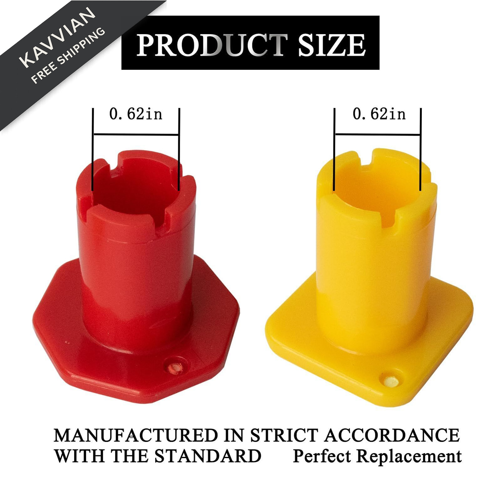 AUPARTIK Parking Brake & Trailer Air Supply Mv-3 Knob Yellow & Red Fit