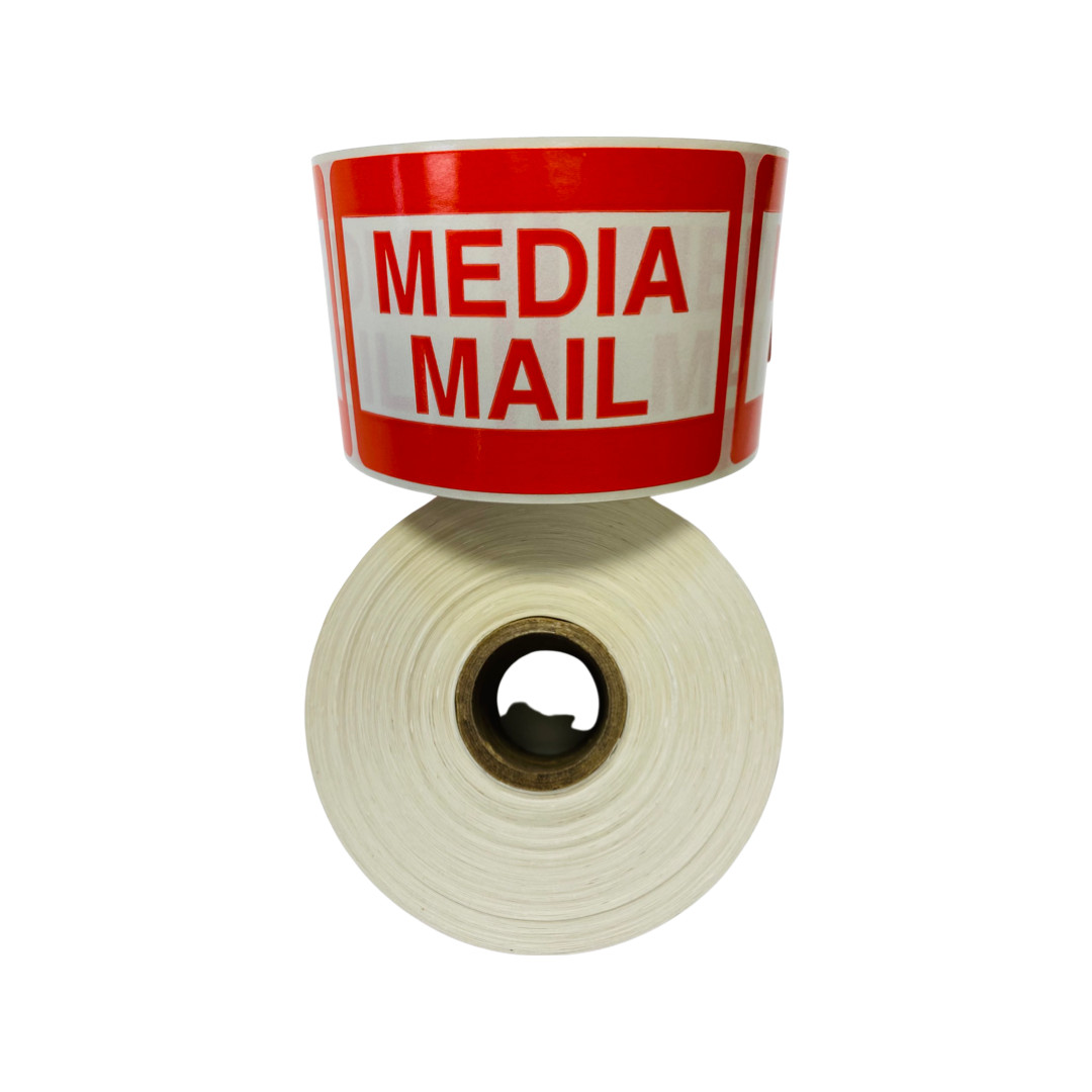 2×3, MEDIA MAIL, 500 labels per roll, 1-60 Rolls