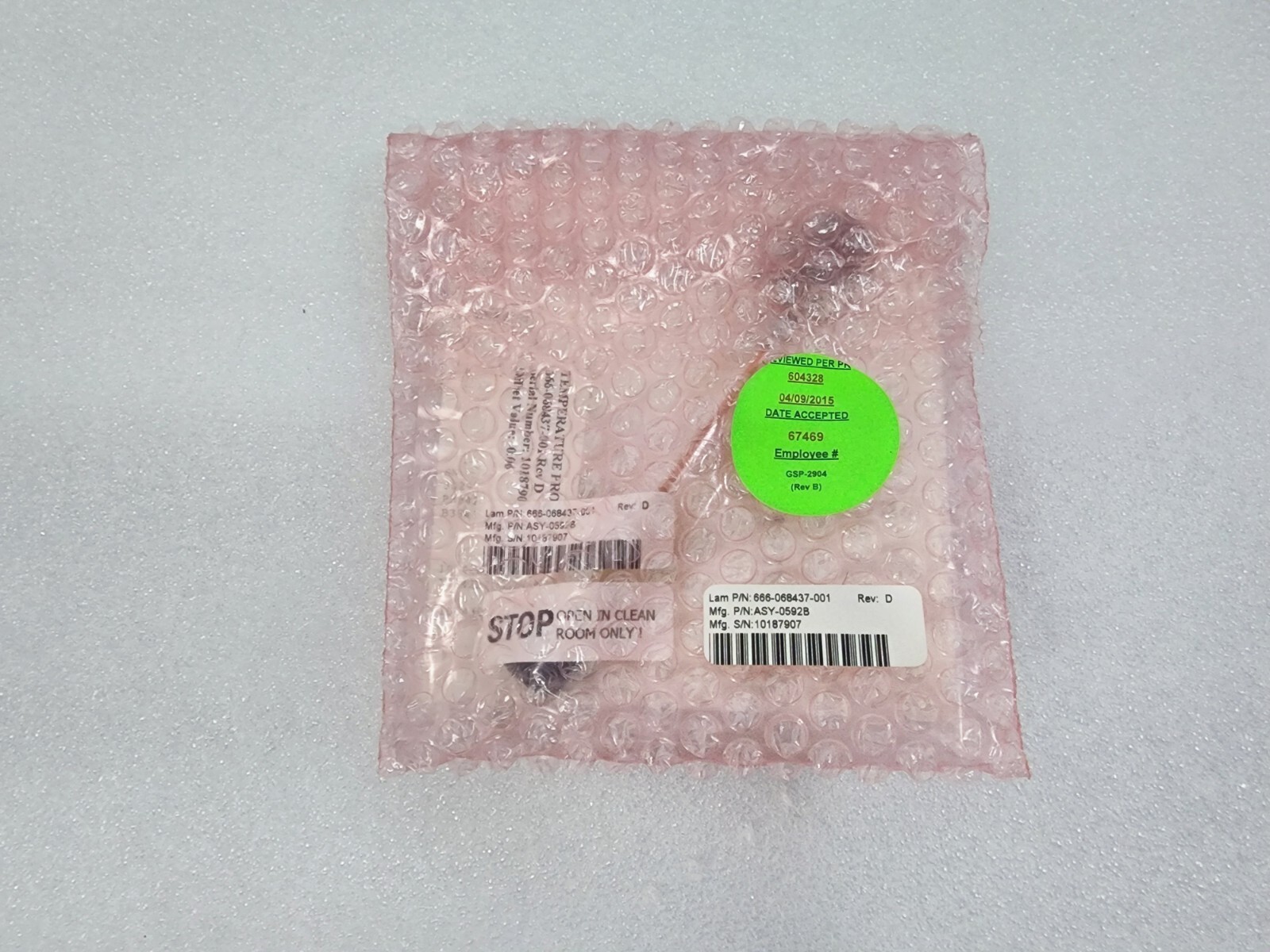 Lam Research ESC TEMP SENSOR FTP-V4-ESC-PTMOD ASY-0592b / 666-068437-001 (New)