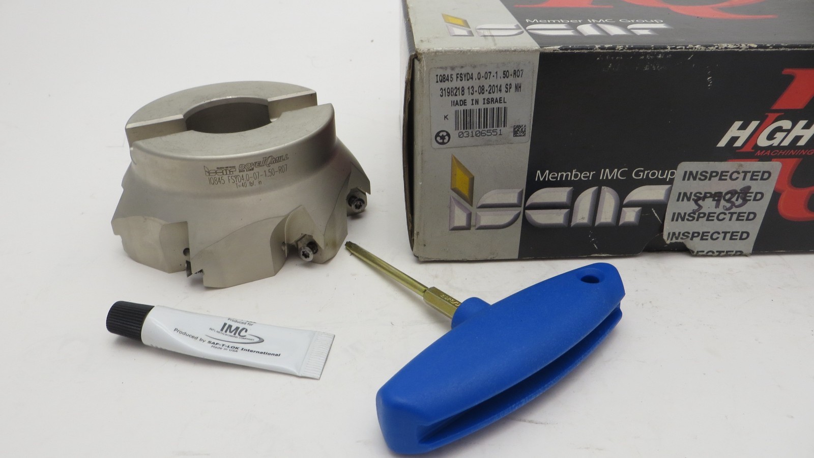 Iscar 4″ Coolant Thru Indexable Facemill 1.5″ Arbor IQ845 FSYD4.0-07-1.50-R07