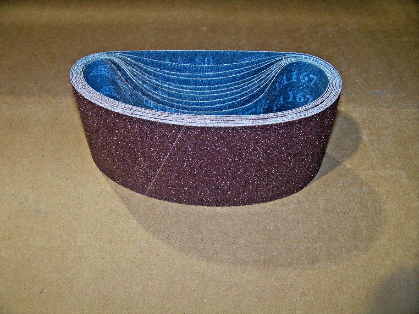 PREMIUM A/O, X-WEIGHT SANDING BELTS 3″ X 21″, 10 – PACK, 80-GRIT