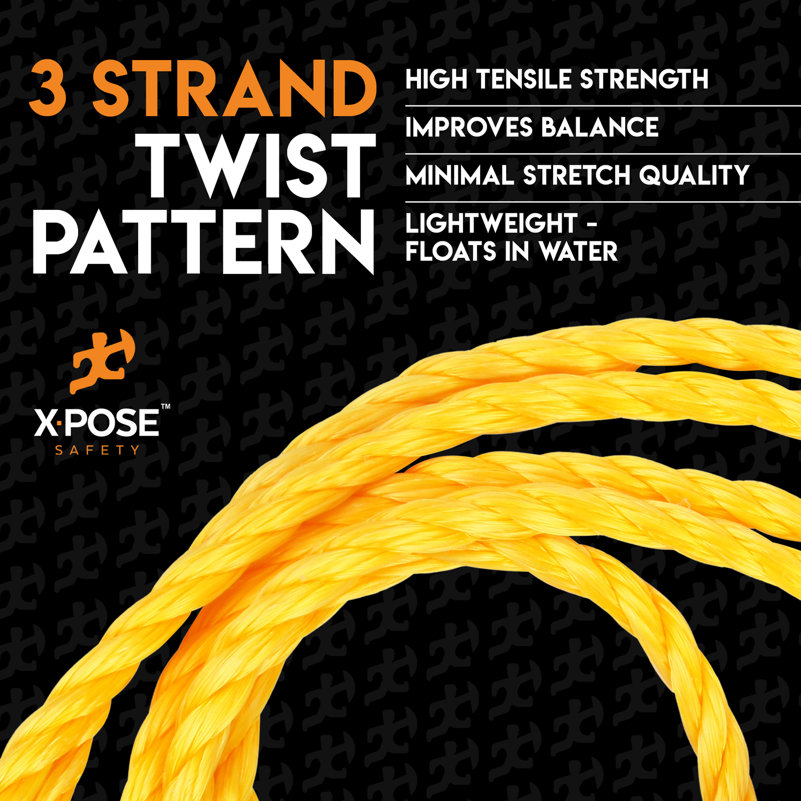 1200 ft Twisted Polypropylene Rope – 3/8″ – Yellow Floating Poly Pro Cord