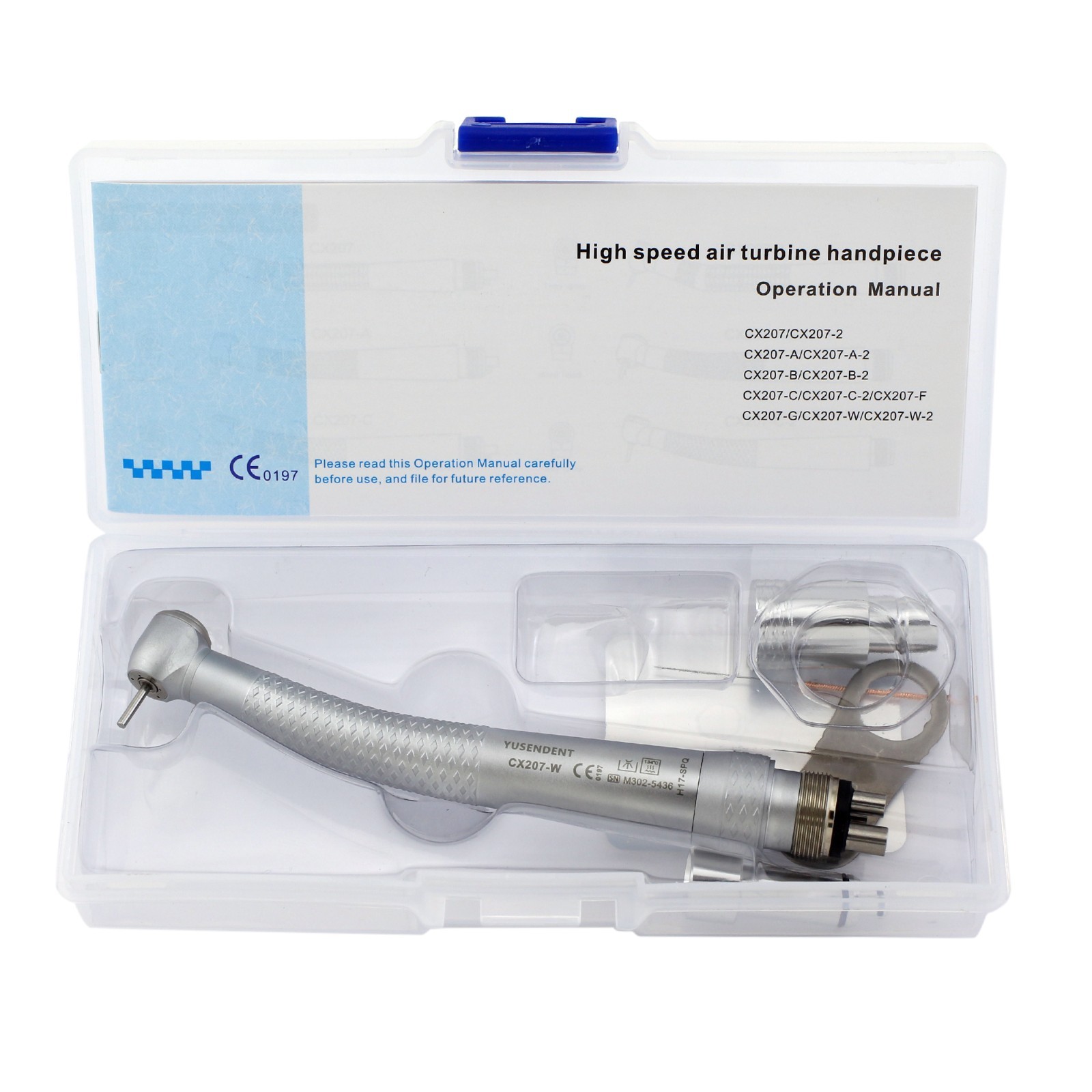 COXO Dental High Speed Handpiece 4 Hole 3 Water Spray Quick Coupling CX207-W H17