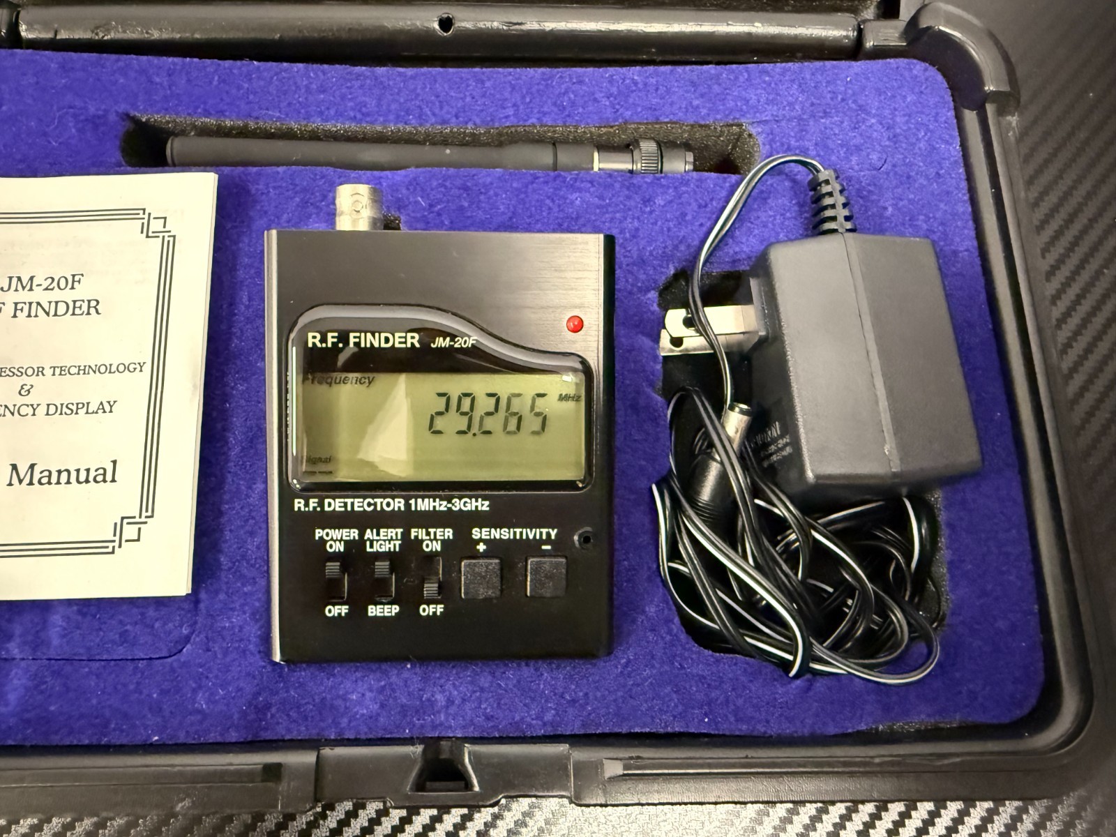 R.F. FINDER JM-20F RF Detector 1 MHz – 3 GHz Communication Test Set