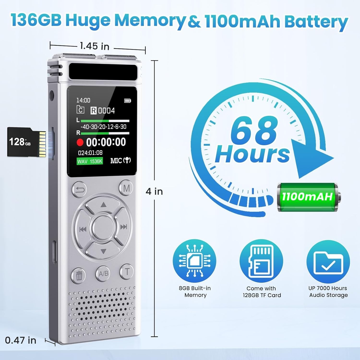 Lectures Meetings Interviews Recorder Silver