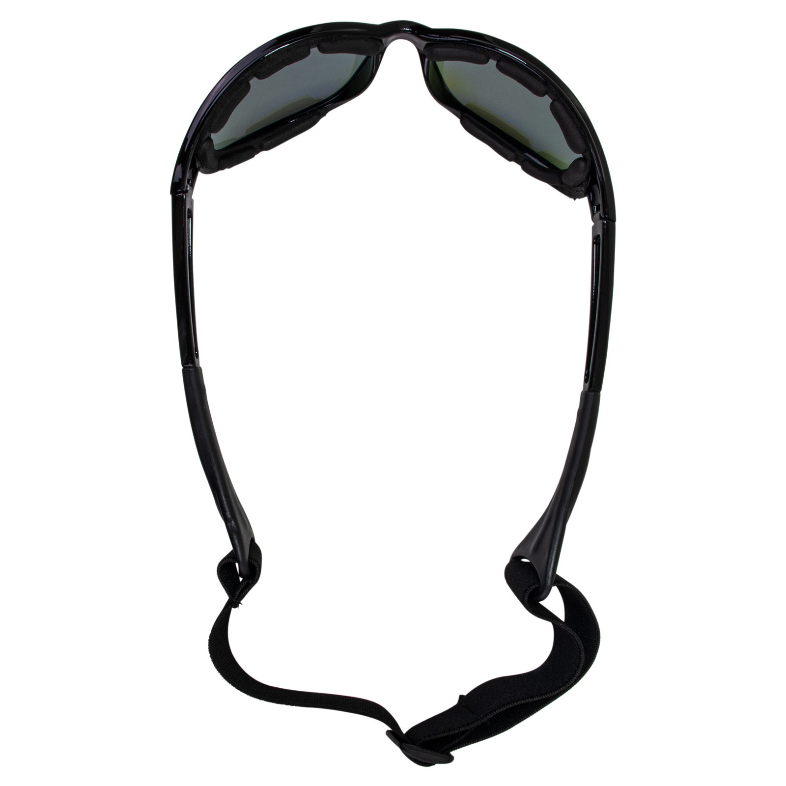 Birdz Sail Padded Goggles for Men or Women Black w/ Polarized Blue Mirror Lenses