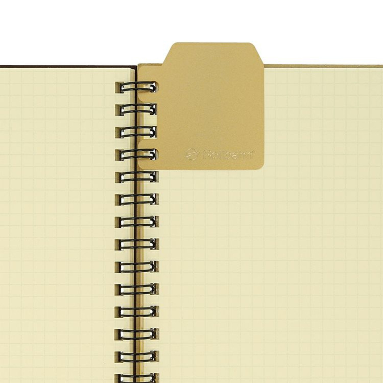 Delfonics Rollbahn Spiral Notebook Metal Bookmark: 5.2 in. x 7 in. (Gold)