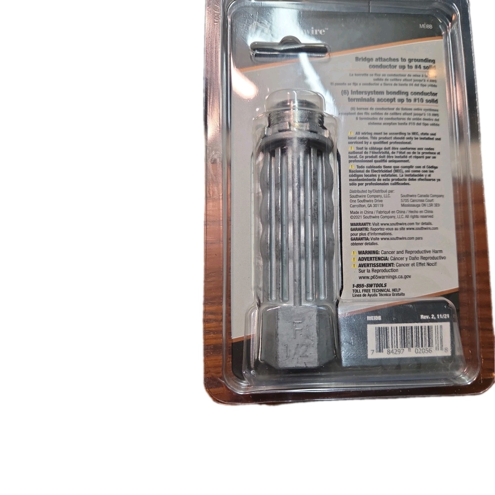 Southwire Bonding Bridge 1/2 in. Gangable 6-Terminating Point Metallic