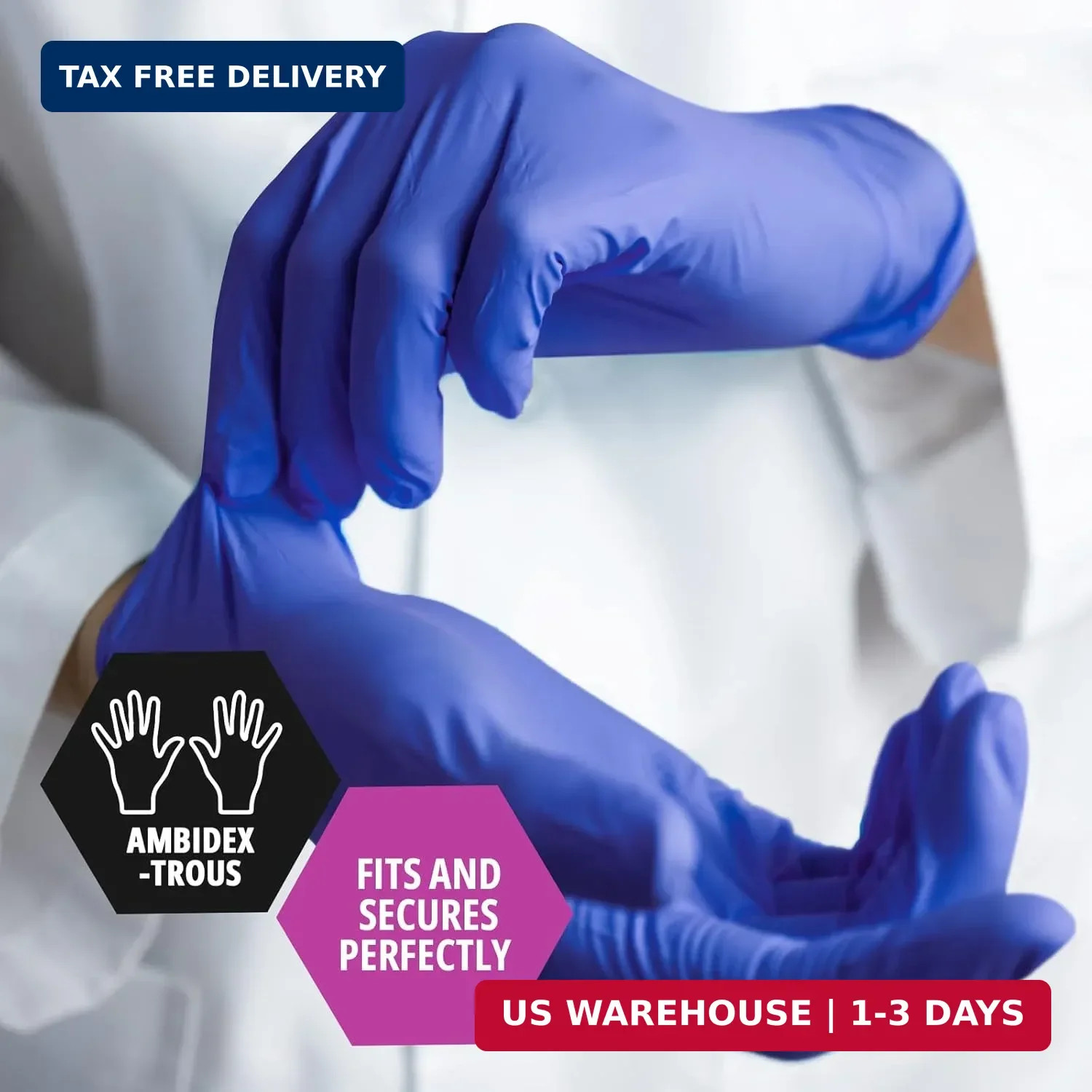 MED PRIDE Nitrile Medical Exam Gloves – Disposable Powder & Latex-Free Surgical