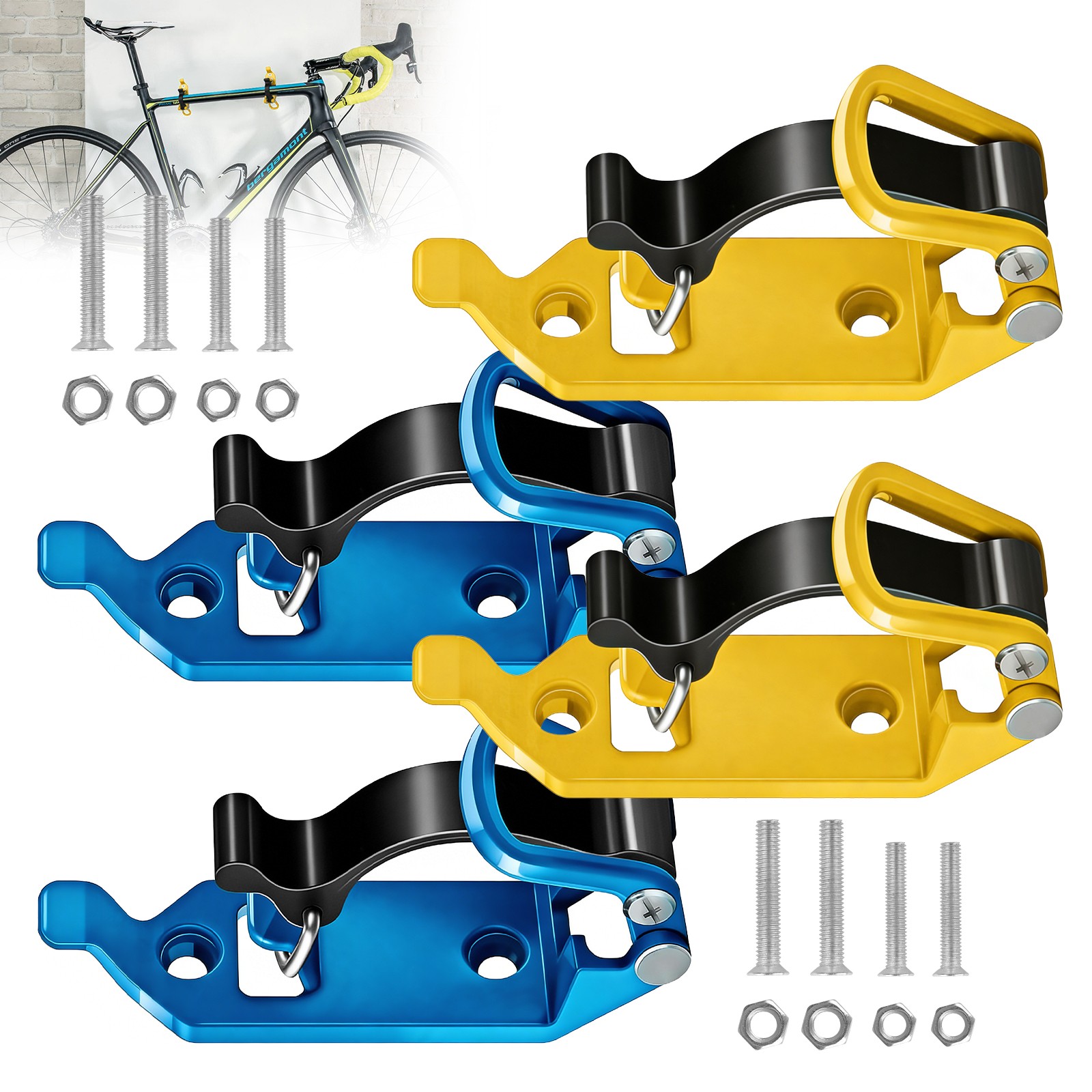 2PCS Zinc Alloy Shovel Mount Roof Rack Quick Release Clamp Bracket Axe Holder US