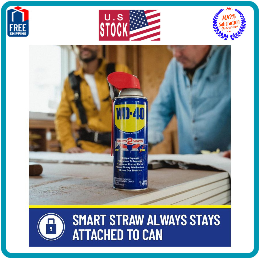 WD40 MultiUse Product with Smart Straw Sprays 2 Ways, 12 OZ [6Pack]