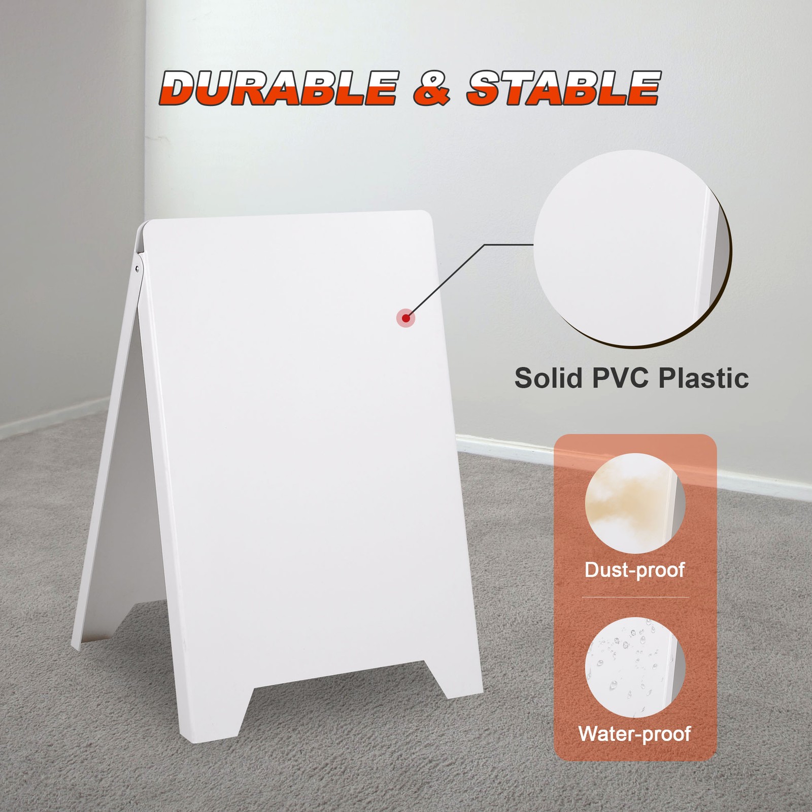 InstaHibit Double Sided Signboard Folding Display Sandwich Board Sidewalk Sign
