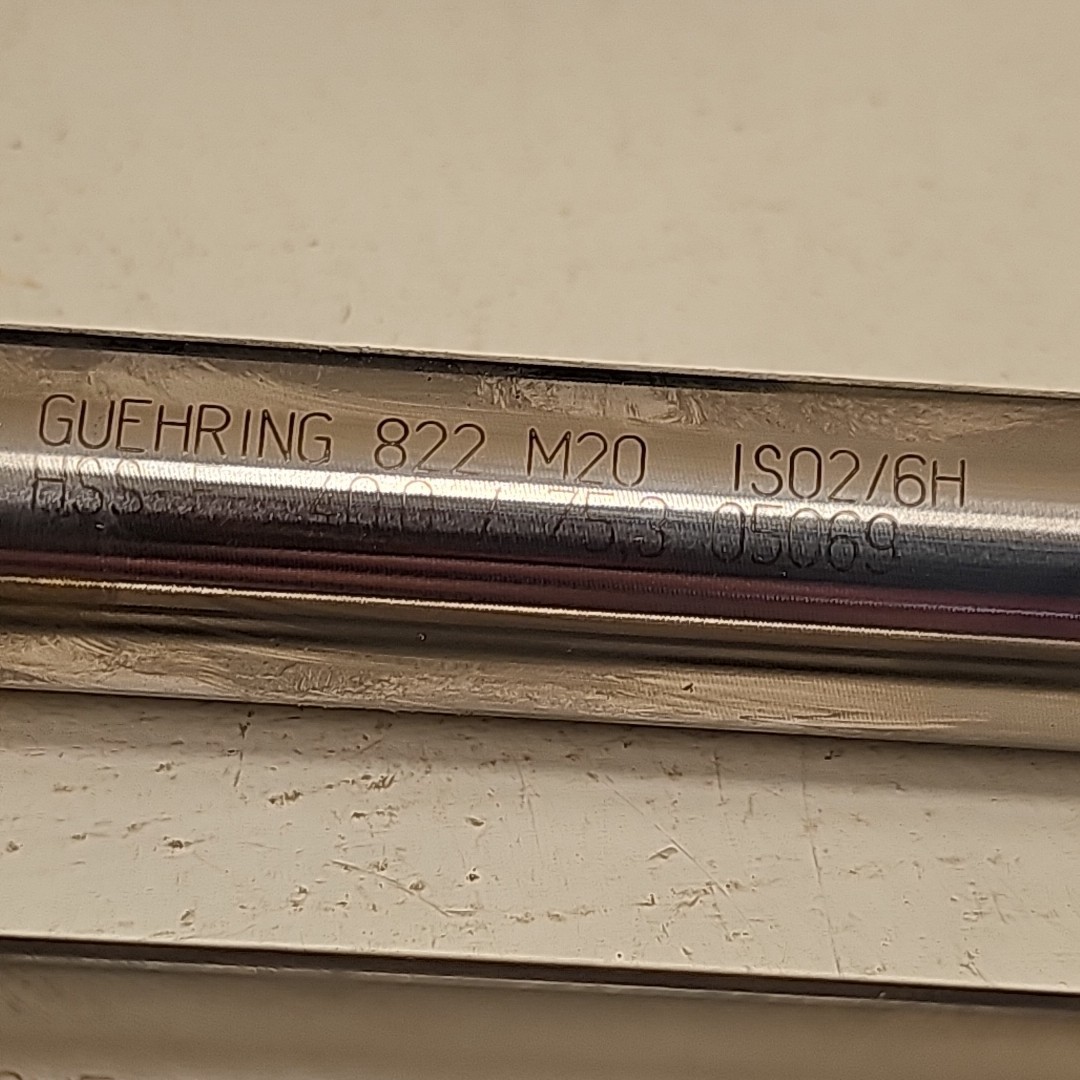 NEW Lot Of 2 Guhring 822-20,000 GELBRING C M20 ISO2/6H HSS-E DIN 375