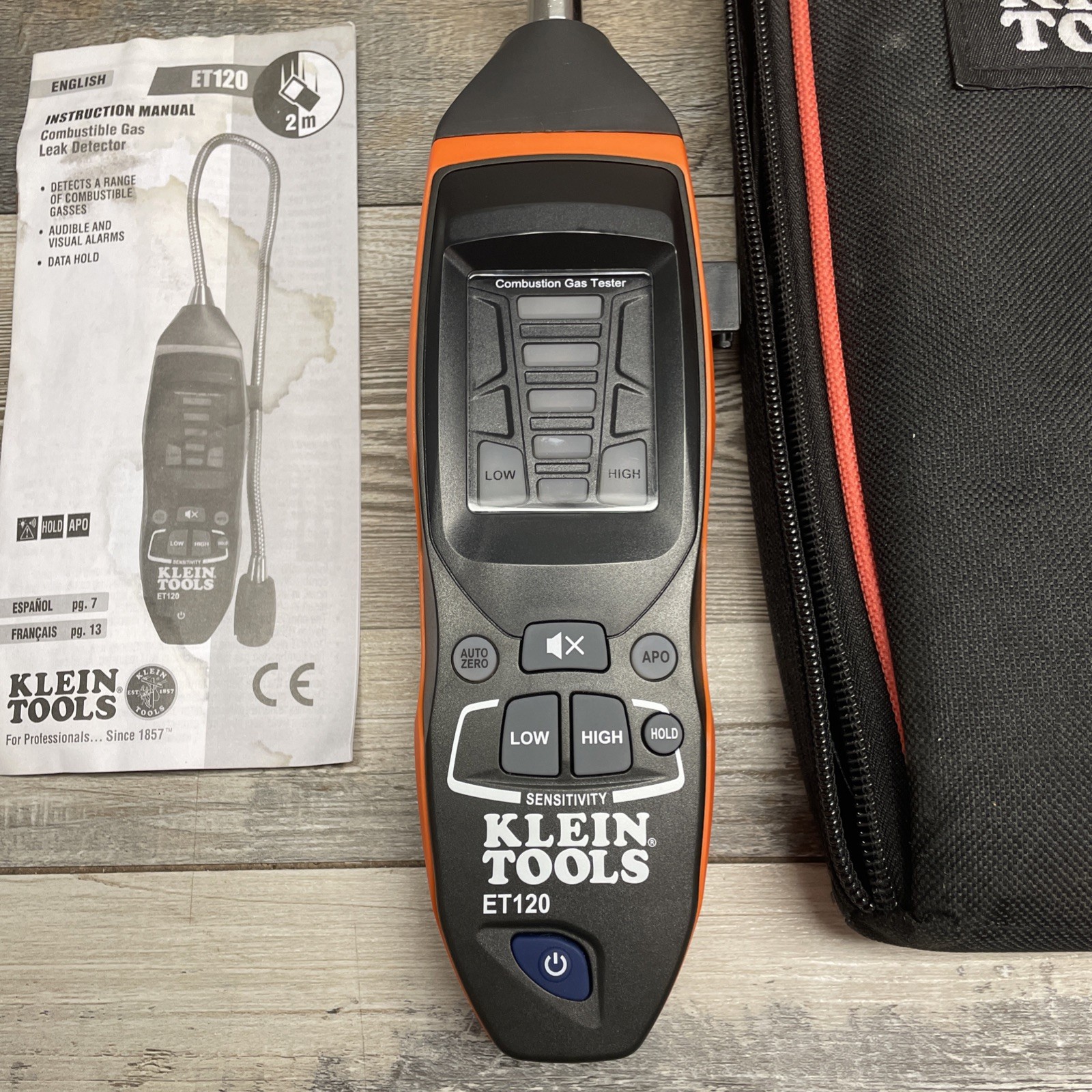 Klein Tools ET120 Combustible Gas Leak Detector Excellent Condition