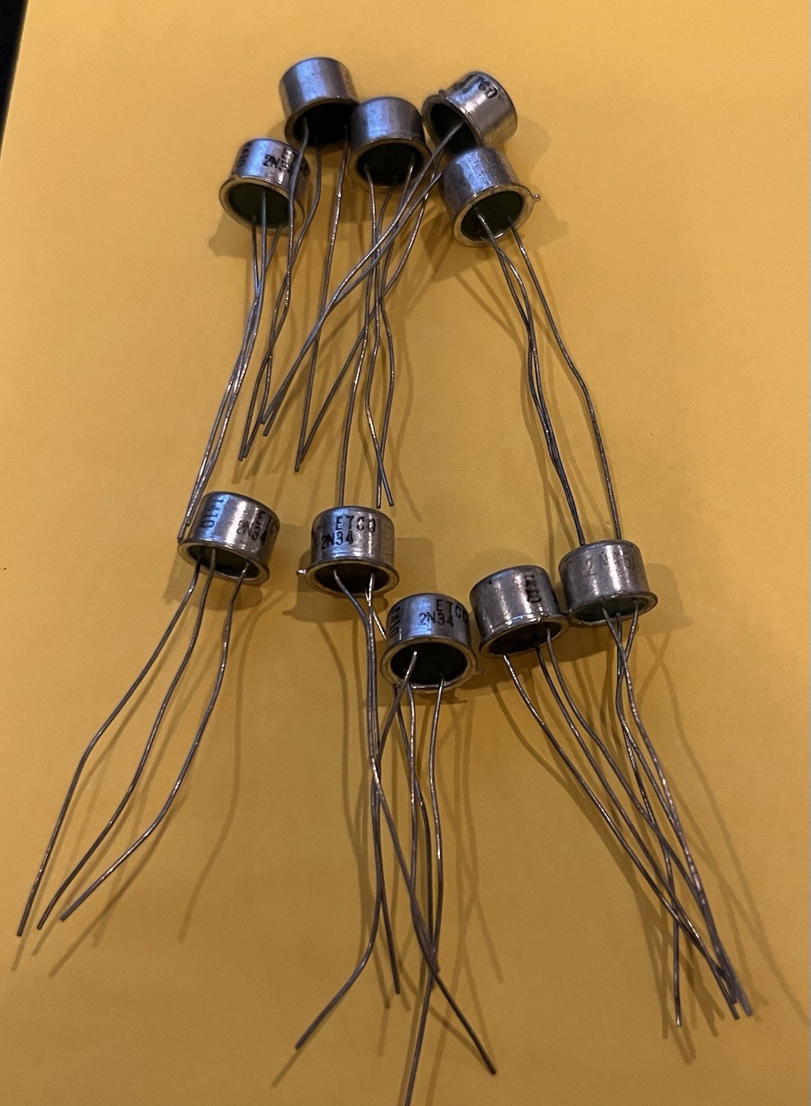 ETCO 2N34 Germanium PNP Transistors (Lot Of 10) NOS
