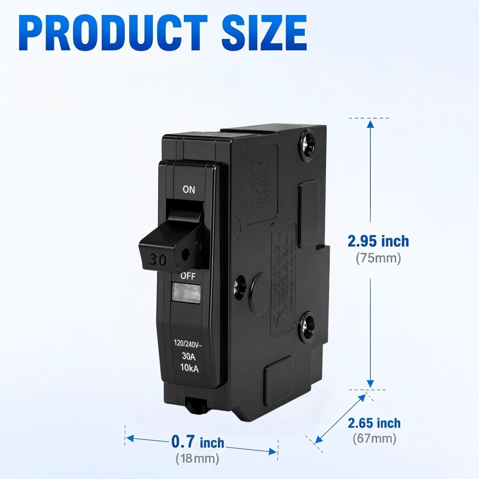 1-Pole 30 Amp Circuit Breaker, Compatible with QO130, for QO Load Centers, CS…
