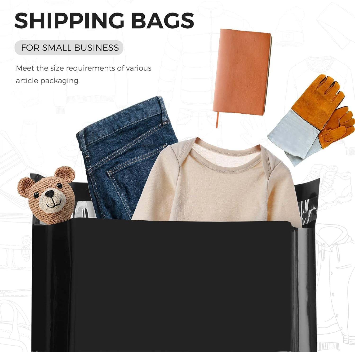 Poly Mailers 19X24 Inch 250Pcs Shipping Bags for Clothes,Self Adhesive Shipping