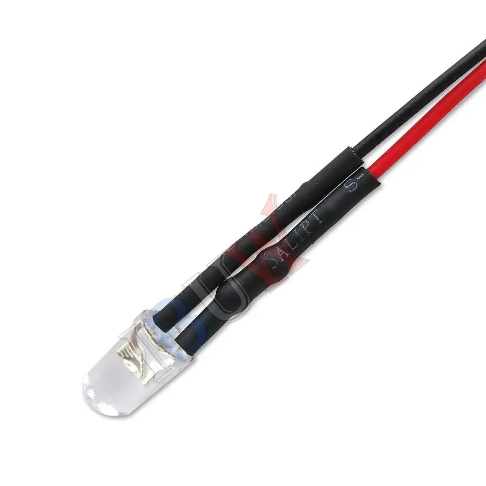 10Pcs New 3mm 5mm Pre Wired LED DC9-12V Lights Emitting Diodes