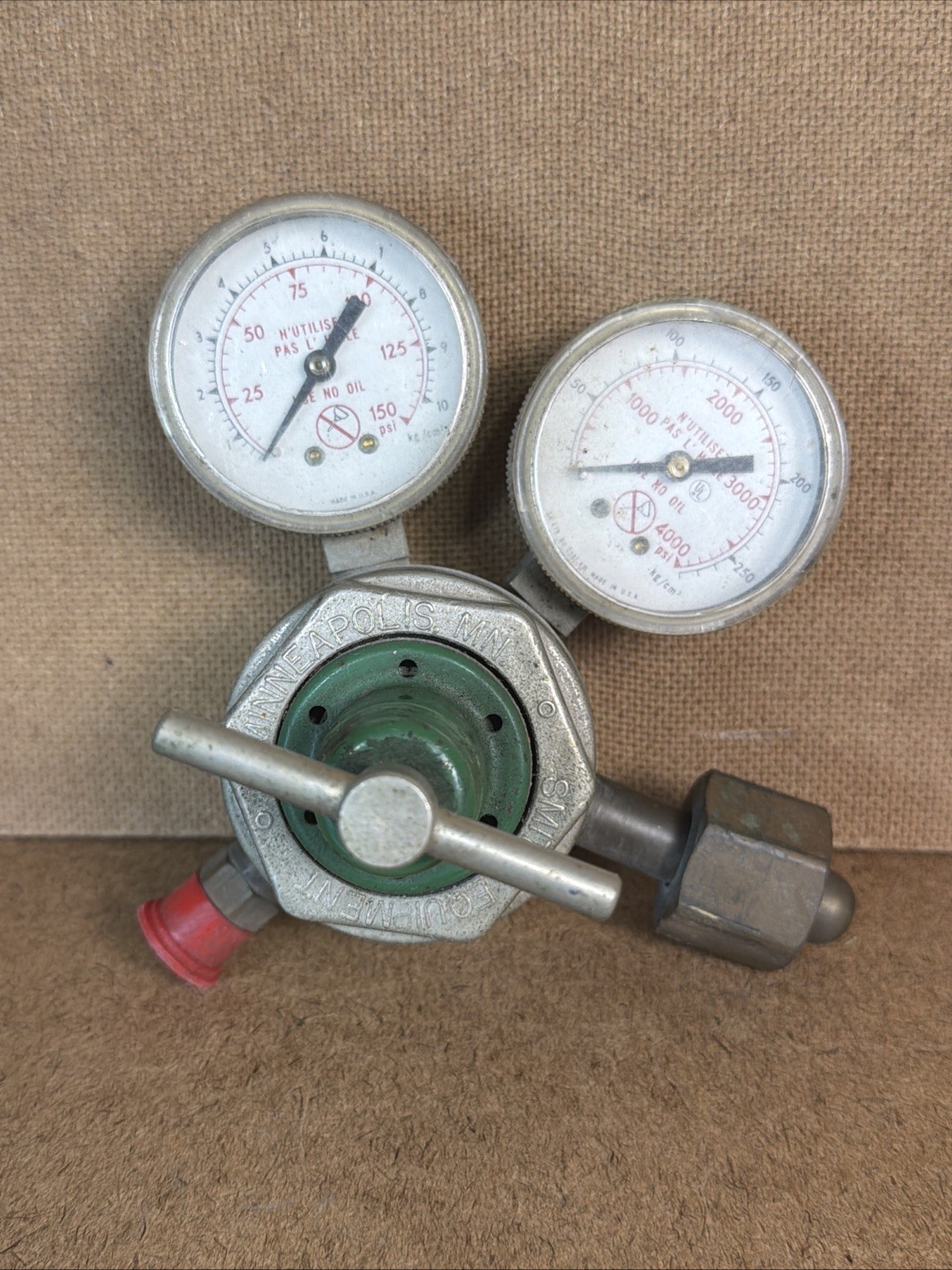 Smiths Oxygen & Acetylene Regulator H1710A-540 Used Welding Torch Gauge GUC!